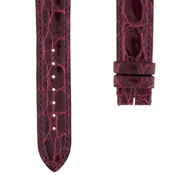 Cartier Genuine Alligator Burgundy 17mm Watch Strap Replacement Band - Picture 6 of 8